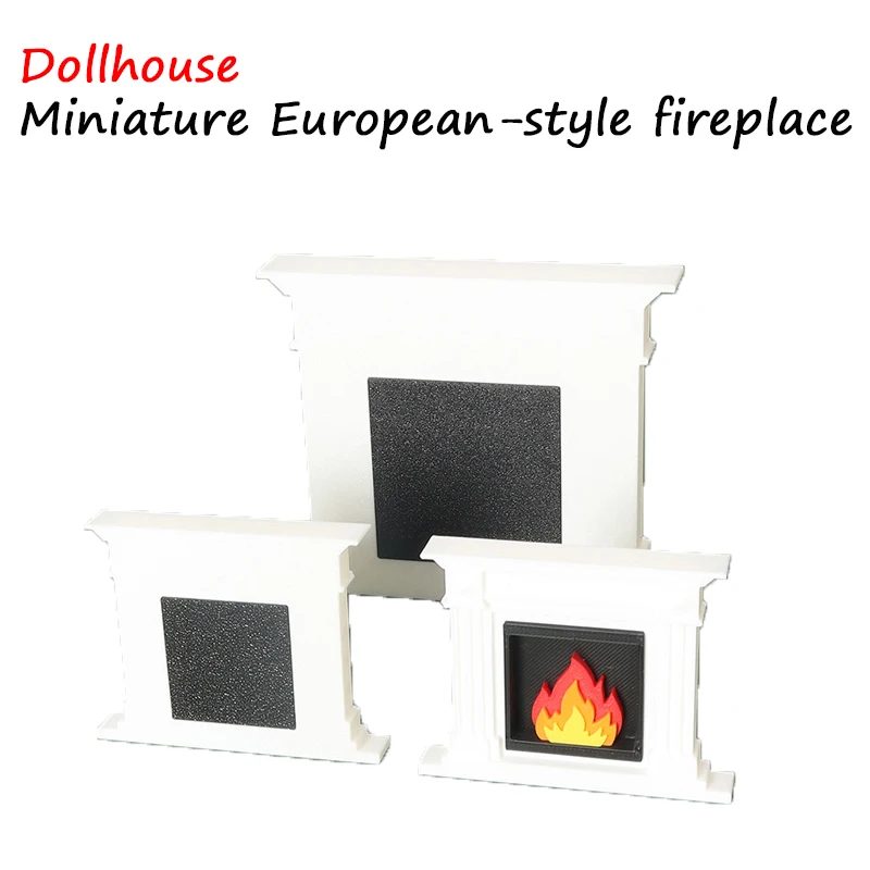 1/12 Dollhouse Miniature Living Room Heater Fireplace Model Dollhouse Mini Christmas Scene Decoration Dolls House Accessories