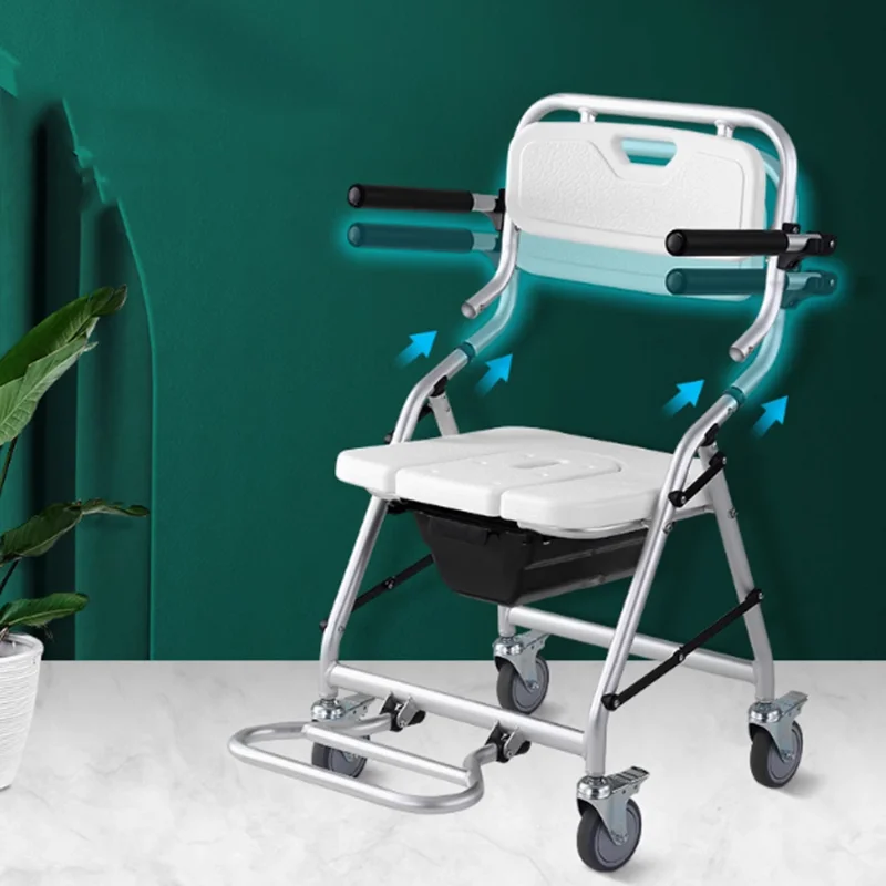 

Support Elderly Shower Stool White Waterproof Wheel Foldable Shower Stool Portable Taboret Chaise Pliantes Home Furniture
