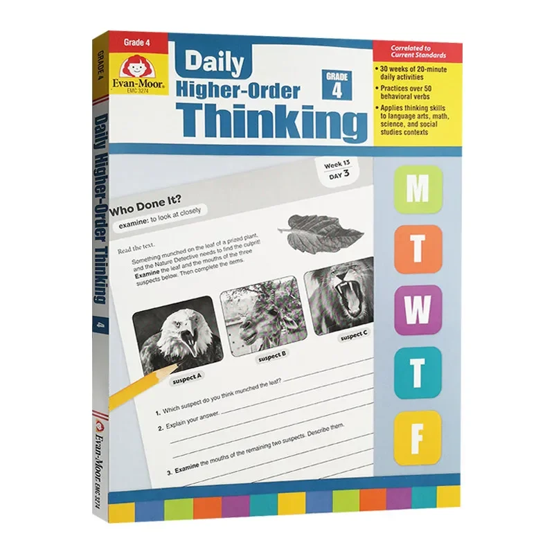 Evan-Moor Daily Higher-Order Thinking Grade 4 TE Workbook,aged 8 9 10 11, English book 9781629384573