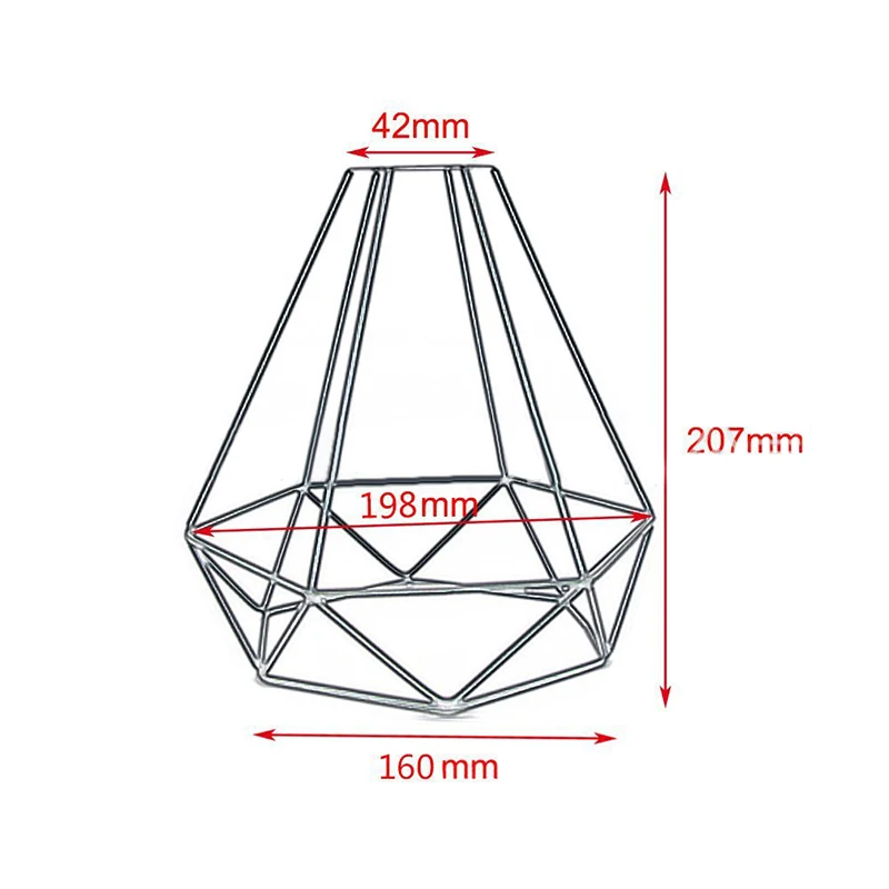 Lamp Shade Lampshade Cage Light Wire Metal Guard Cover Iron Hanging Table Ceiling Chandelier Industrial Shades Bulb Vintage