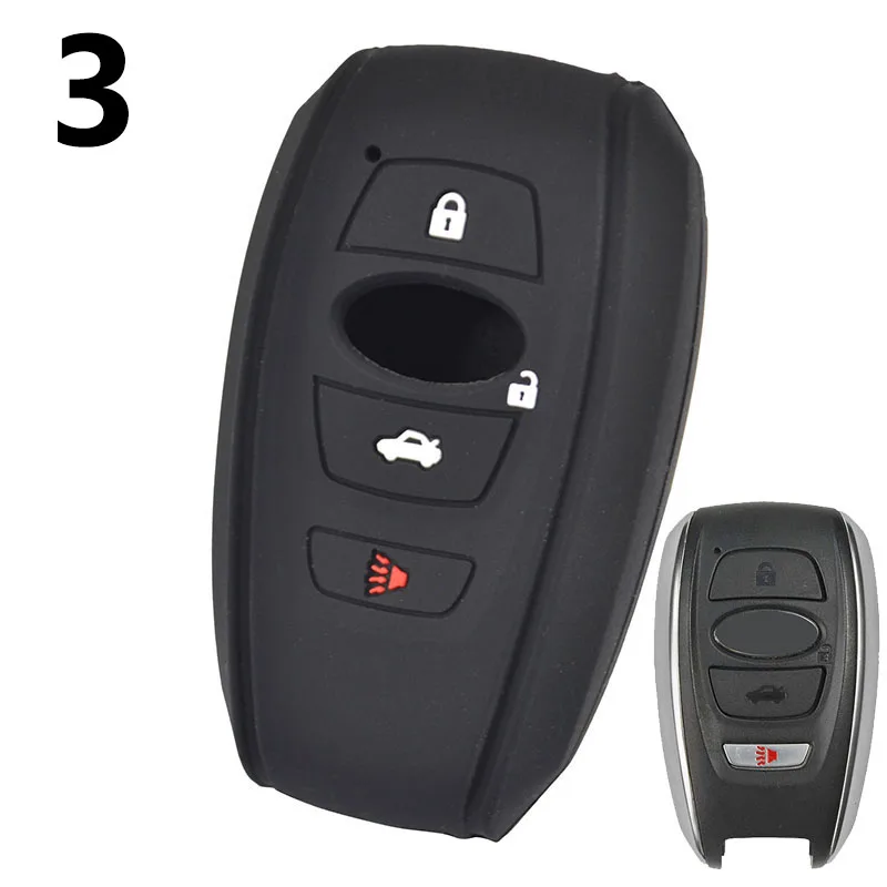 Silicone Remote Key Case For Subaru Outback STi XV Crosstrek Tribeca Forester WRX Legacy Impreza Levorg Trezia BRZ Fob