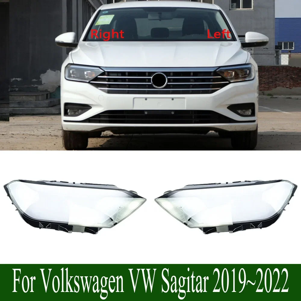 

For Volkswagen VW Sagitar 2019~2022 Transparent Lampshade Lamp Shade Front Headlamp Shell Headlight Cover Lens Plexiglass