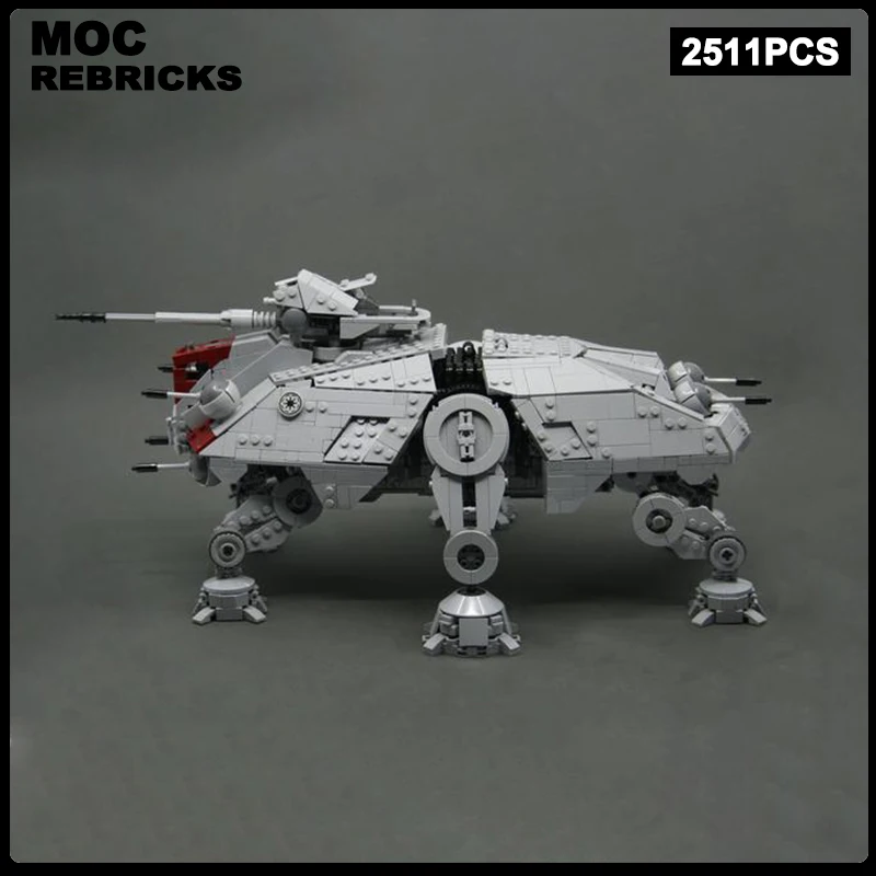 Space War Series Republic hexapod Robot ATTE MOC Building Block  Assembly Model BricksToys Children\'s Christmas Gif