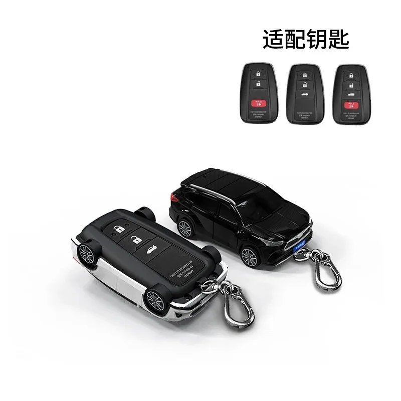 For Toyota Highlander Appearance for Toyota Prius 20 RAV4 Camry 70 CHR C-HR Corolla Remote Smart Car Key Case Cover Fob Holder