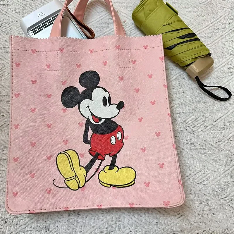 

Повседневная универсальная женская большая сумка с изображением Микки из мультфильмов Диснея, модная сумка для поездок на работу, милая сумка-тоут