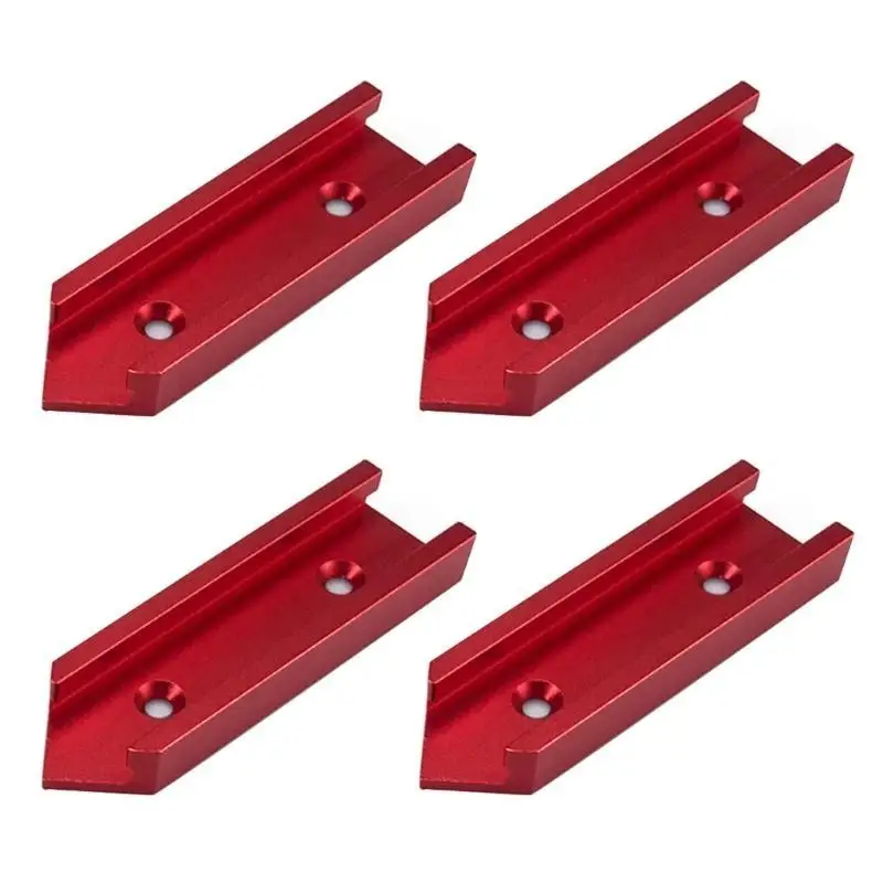 652F T Track For Cross Connectors With Predrilled Mounting Hole Aluminum Alloy Table Track Intersections Woodworking T Slot