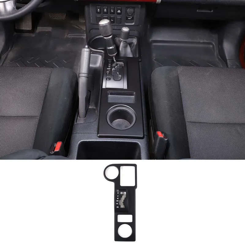 

For Toyota FJ Cruiser 2007-2021 Car Central Control Gear Decorative Frame Sticker ABS Matt Black Interior Accessories 1 Pcs