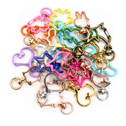 10pcs Random Mixed Snap Hook Trigger Clips Buckles For Keychain Lobster Clasp Hooks for Necklace Key Ring Clasp Jewelry Supplies