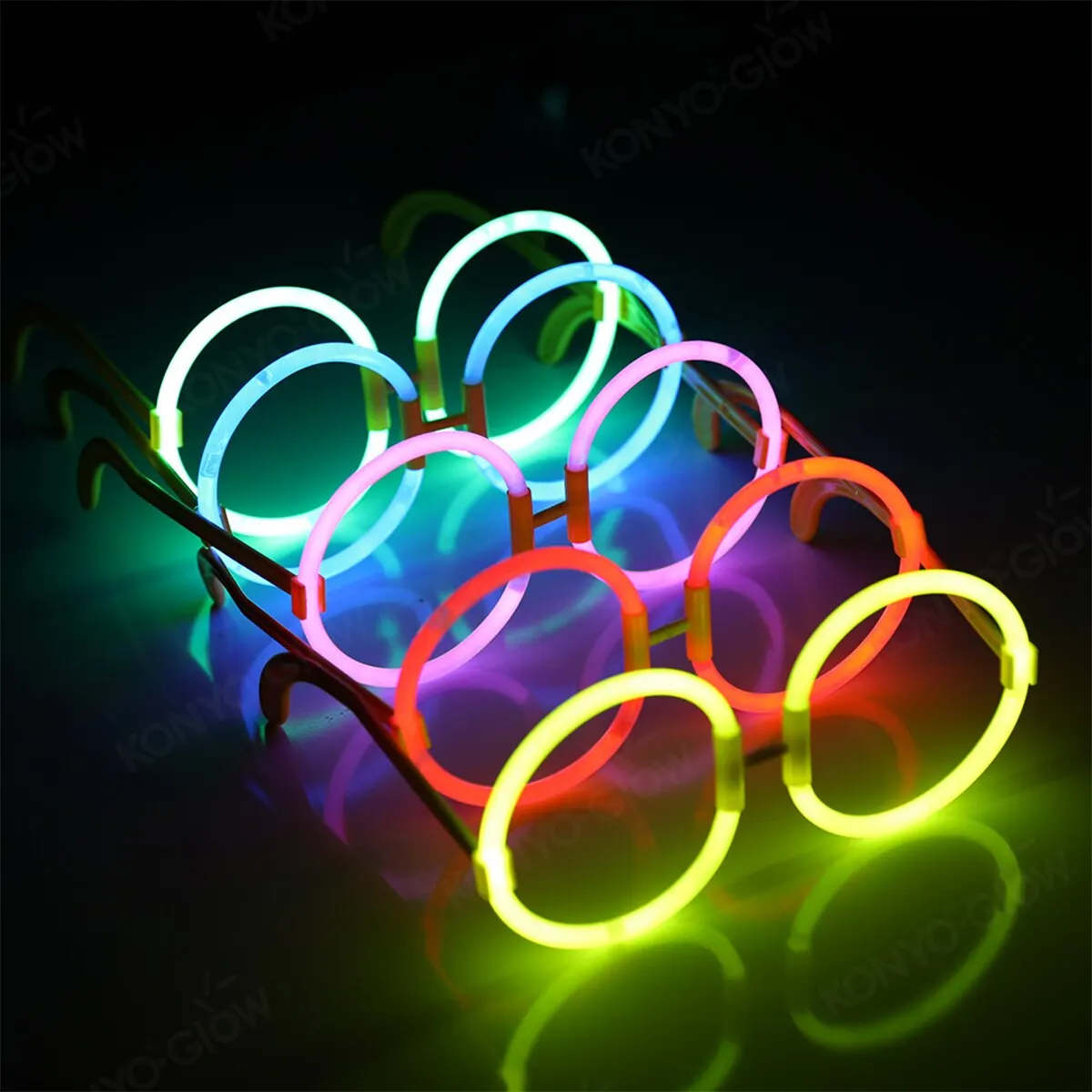 Two Sets Of 10 Glasses Five Different Styles Of Random Fluorescent Color Love Rabbit Apple Halloween Party Nightclub Glasses