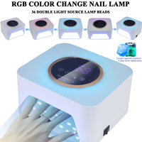 Modern 8 SUN UV 36 LEDs Nail Lamp Rechargeable Professional Nail Dryer with Led Screen for Home and Salon Use