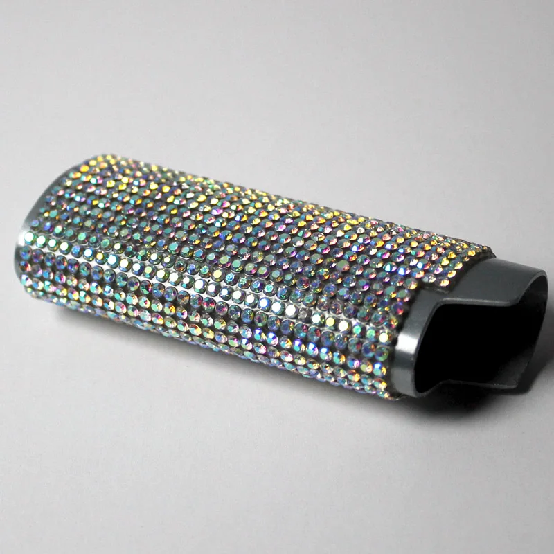 New Shiny Lighters Case Sleeve Holder For BIC Classic Size Lighter Bling Rhinestone Crystal Lighter Case Cover Sleeve