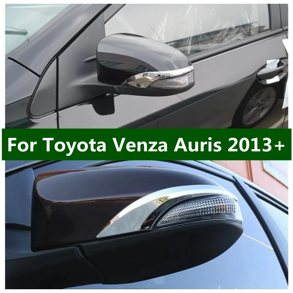 

For Toyota Venza Auris 2013 2014 2015 2016 2017 ABS Chrome Side Door Rearview Mirror Strip Trim Sticker Car Styling Accessories