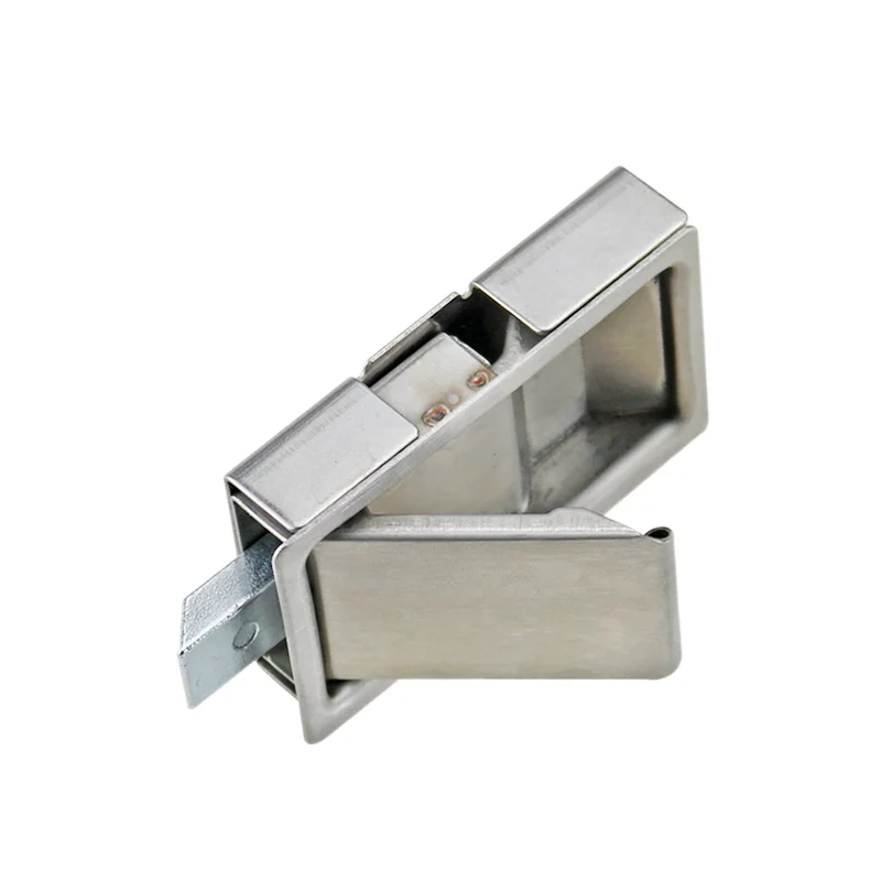 2pcs 304 Stainless Steel Flat Spring Lock Pull Type New Panel Lock Industrial Distribution Box Toolbox Pull Type Flat Lock