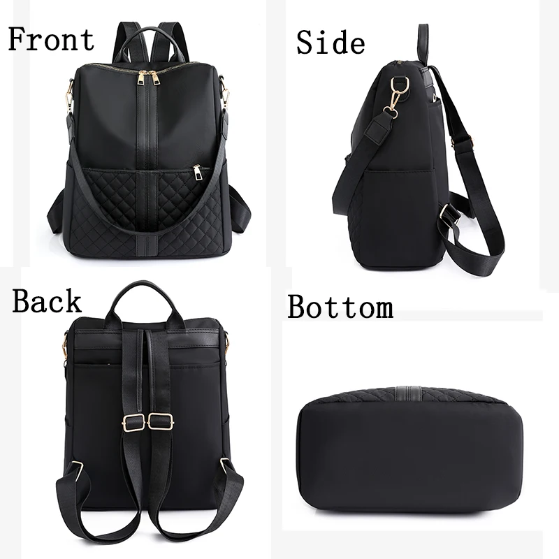 Fashion Rivet Designer Backpacks Women\'s Multifunctional Anti-theft Shoulder Bag Teen Girls Small School Bags Mochila 2023 New