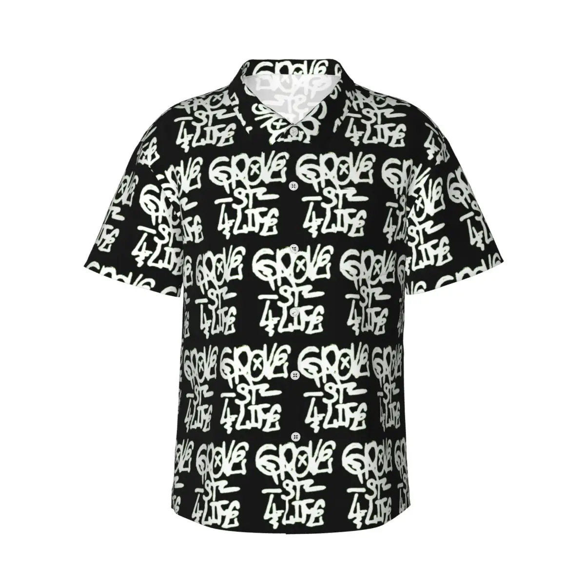 

Мужские рубашки Harajuku Grove 4 Life GTA San Andreas, гавайская рубашка с коротким рукавом, повседневные топы с лацканами для летнего пляжа