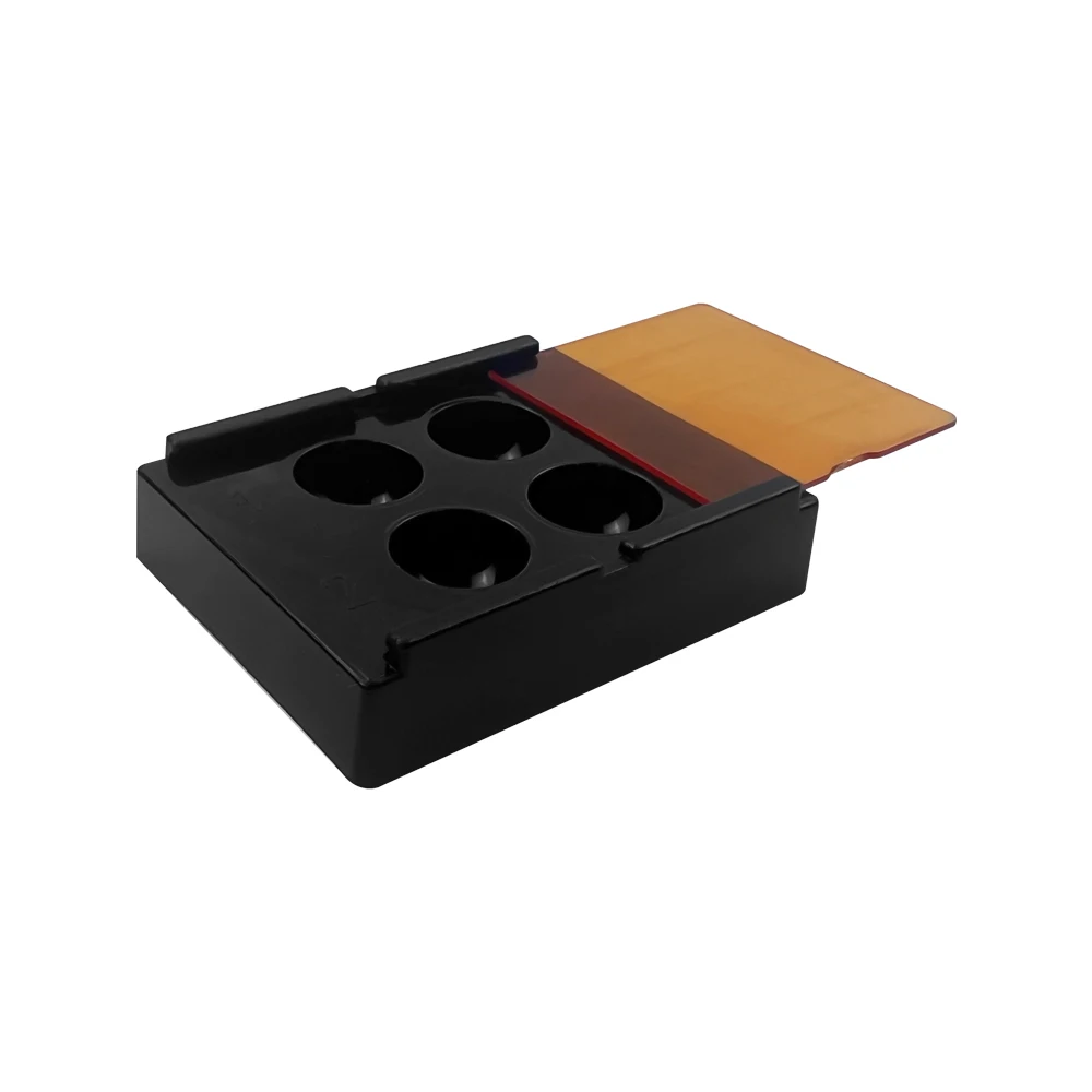 4 Holes Dental Veneer Storage Box Shade Light Case Membrane Teeth Patch Dentistry Retainer Molar Shading Holder Boxes