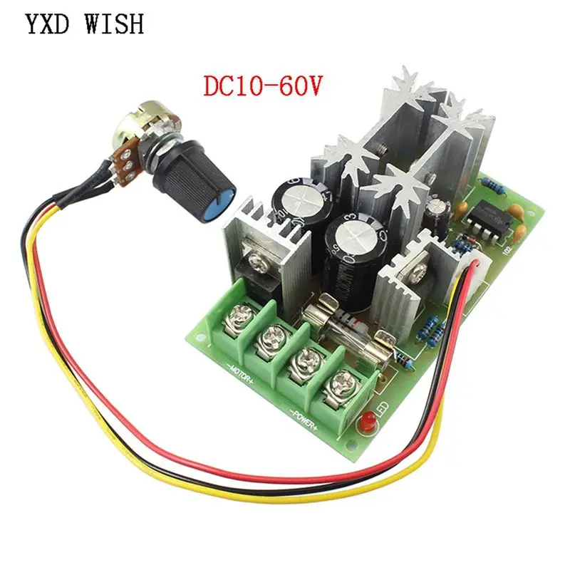 DT17 4X 20A PWM DC Motor Speed Controller 12V 24V 36V 48V with Potentiometer Knob Switch 1200W for Industrial