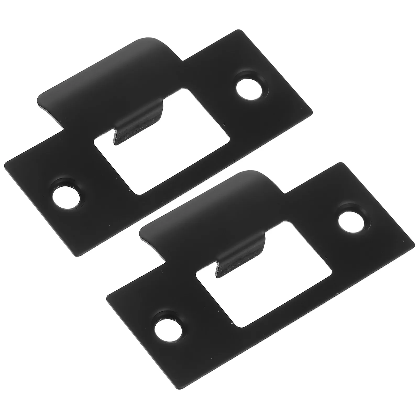 2Pcs Stainless Steel Door Latch Shield Plate T-Shape Strike Plate for Interior Doors Door Lock Protector Smooth Latch Operation