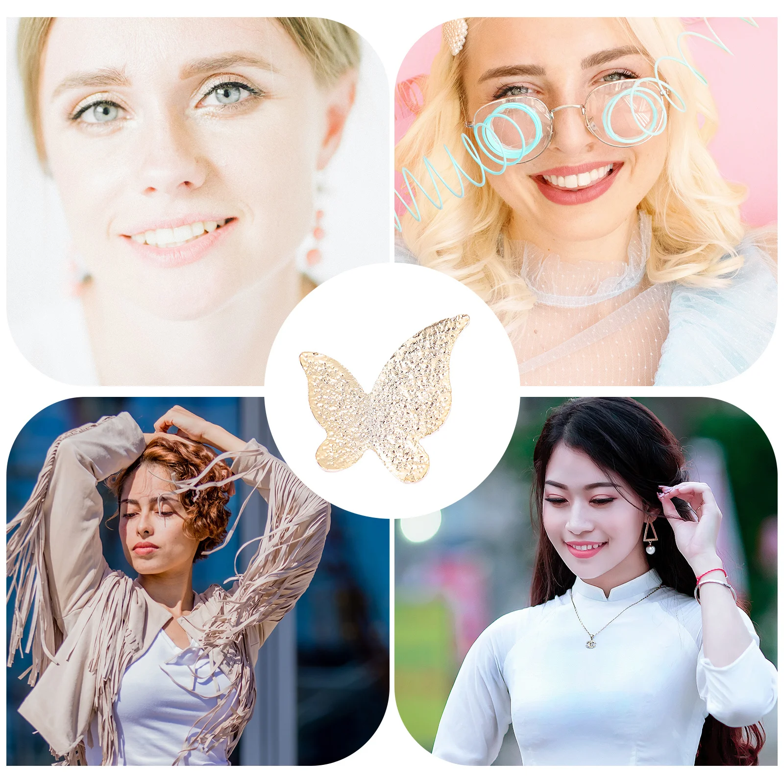 10Pcs Butterflies Resin Filler Alloy Charm DIY Craft Decoration Supplies for Nail Art Jewelry Making Scrapbook Resin Accessories