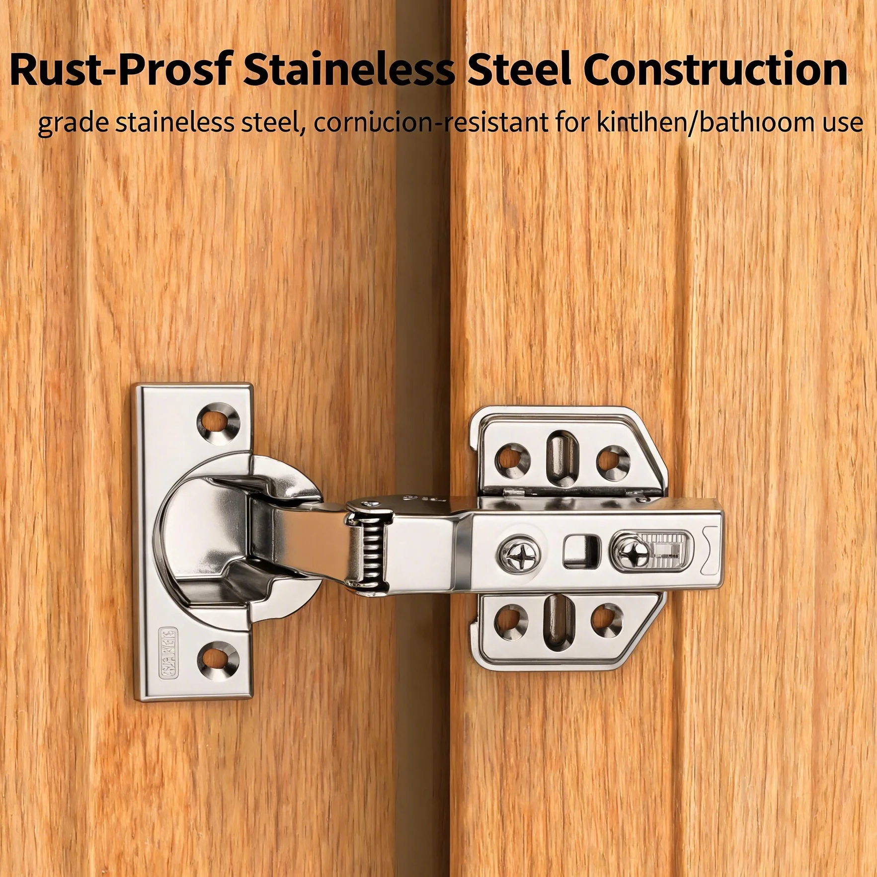 2-20Pcs Cabinet Door Hinges Stainless Steel Hydraulic Damper Buffer Soft Close Quiet Wardrobe Door Concealed Hinges with Screws
