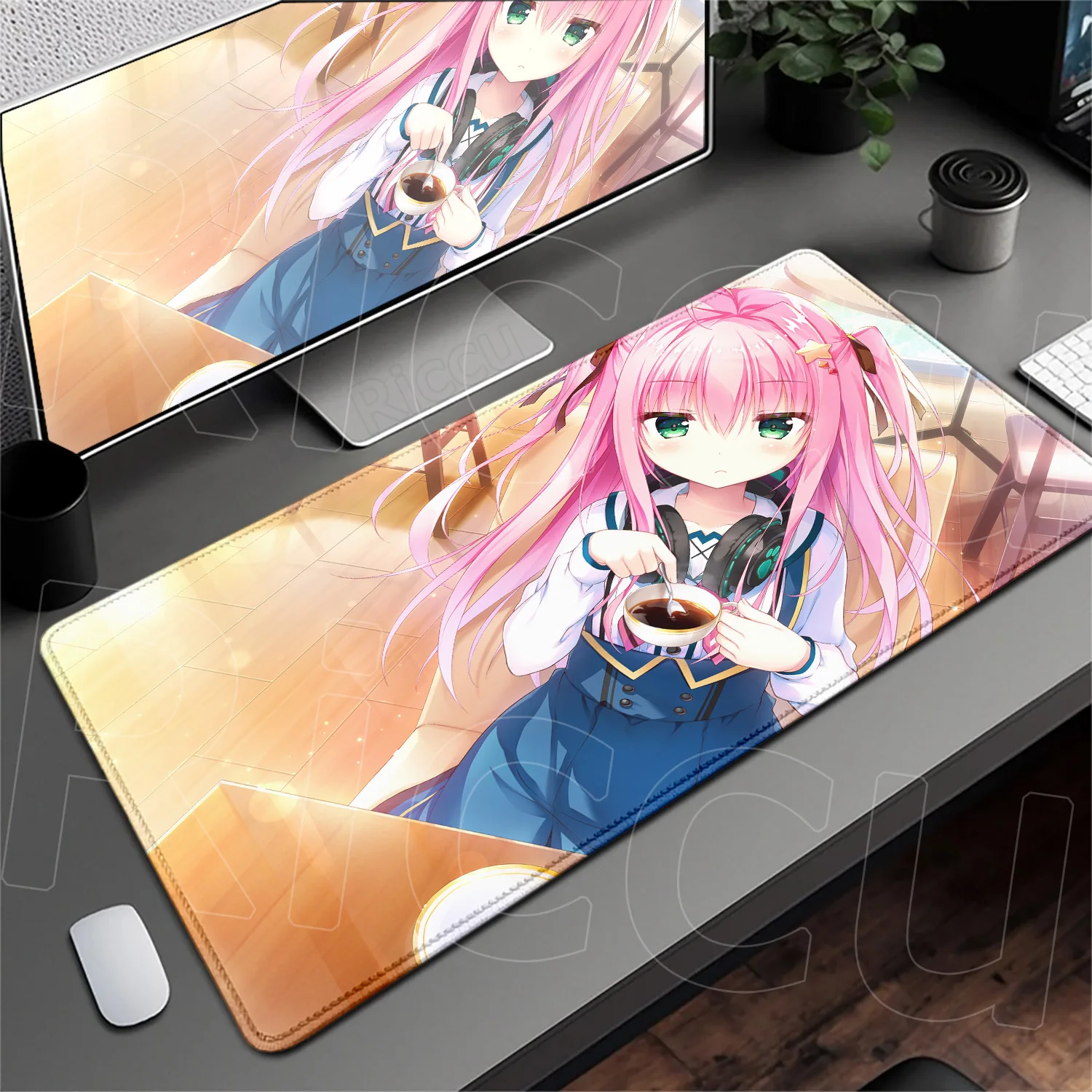 Rubber Mouse Pad Yuzina Illustrator HD Printing Keyboard Desk Mats Computer Mouse Pads Cute Carpet XXL desk organizers and trays