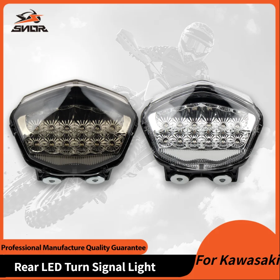 

Задний фонарь для мотоцикла, задний светодиодный задний фонарь в сборе, сигнальная лампа тормоза для Kawasaki Ninja250 250R 2008-2012, аксессуары для мотокросса