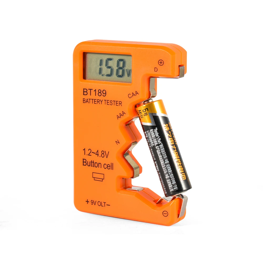 9IMOD Tester akumulatora Detektor pojemności akumulatora BT-189 BT-886 BT-168 Cyfrowy pomiar napięcia akumulatora dla akumulatorów o różnych rozmiarach