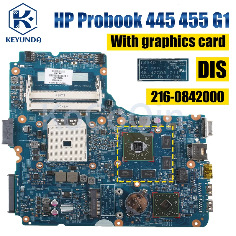 12241-1 12240-1 For HP Probook 450 440 G1 445 455 G1 Notebook Mainboard 734084-501 734725-001 722824-001Laptop Motherboard Test