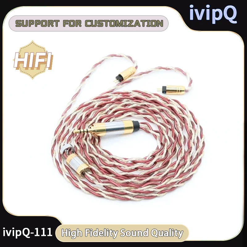 ivipQ Flagship Wire 4 Core Earphone Upgrade Cord With 2.5mm/3.5mm/4.4mm MMCX/2PIN 0.78/QDC/N5005 For Lofty Topguy NX7 MK3 IE900