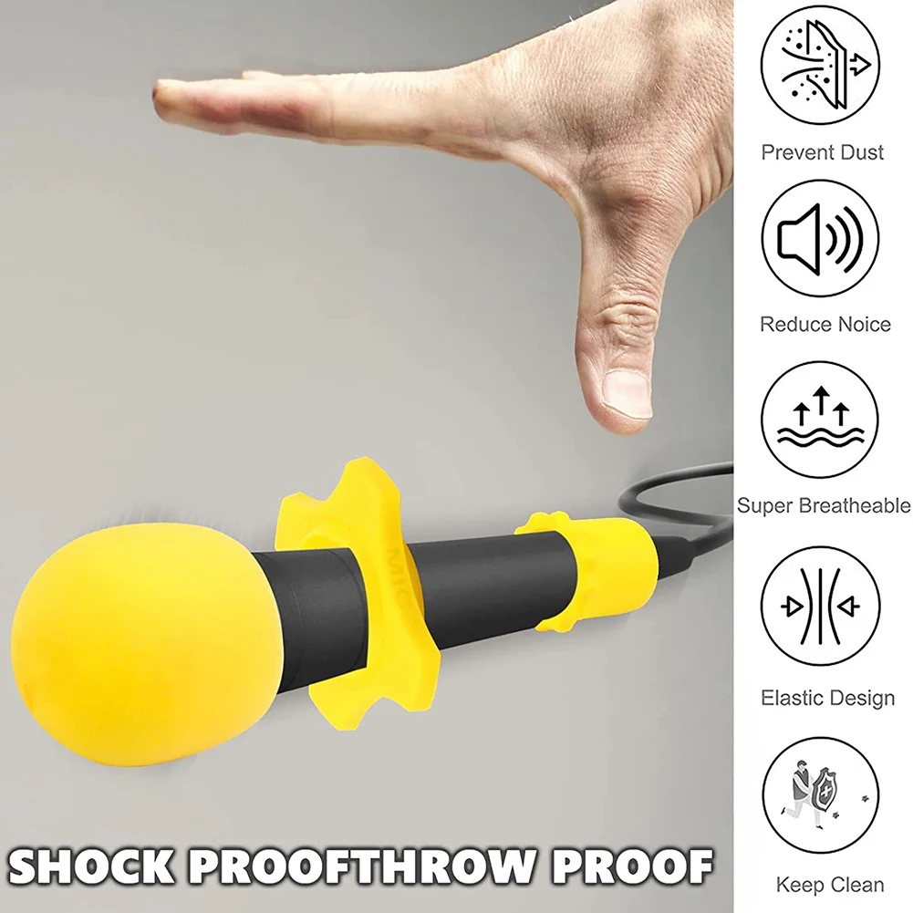Handheld Microphone Protection Silicone Ring Anti Rolling Bottom Rod Sleeve Holder Microphone Covers Foam&L47R