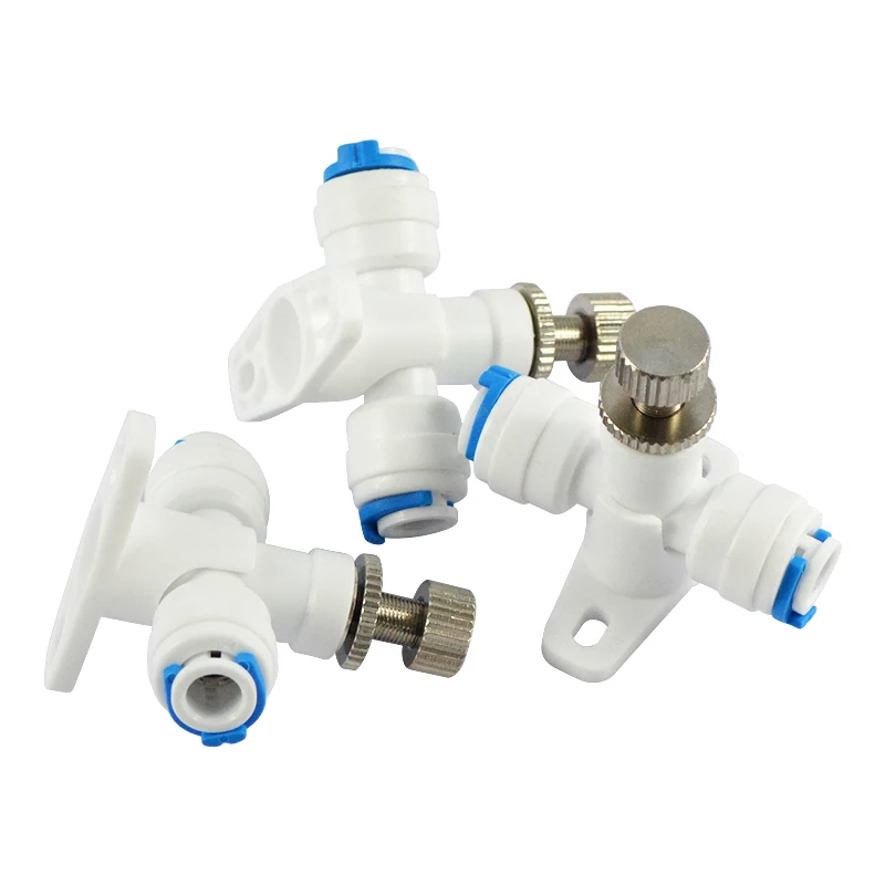 صمام لولبي 1pcs 1/4'' Flow Control Valve RO Reverse Osmosis Membrane Water Purifier Waste Water Regulator Control Valve الماء والبخار — تفصيل 2