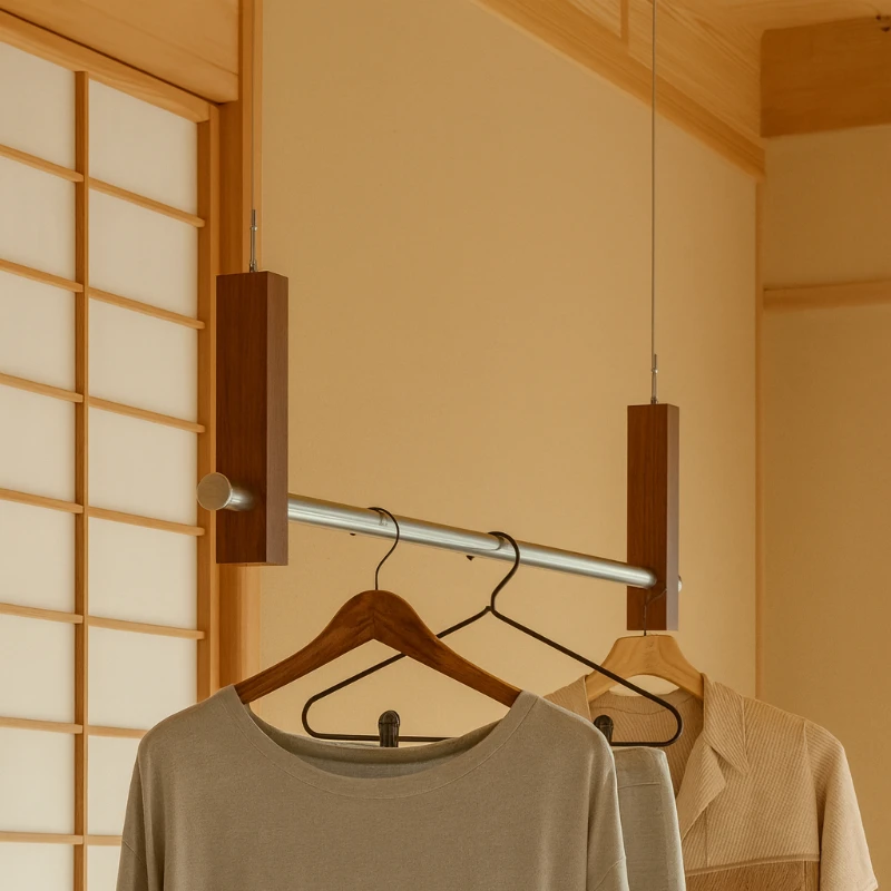 

Сверхмощный регулируемый подвесной стержень из нержавеющей стали премиум-класса для женского магазина модной витрины, вешалка для одежды