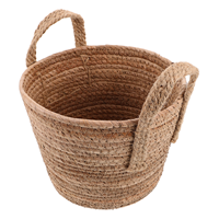 Straw Flower Basket Wicker Pot Storage Baskets Round Woven Rattan Large Flowerpot Seagrass Planter
