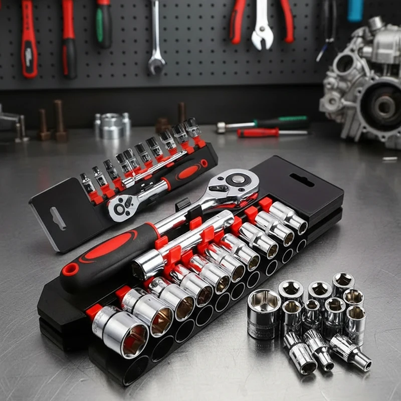 12pcs Multi-Purpose Wrench Socket Set Short Socket Ratchet Essential Hand Tools For Car Motorcycle Bicycle Repair Bike Tool Kit