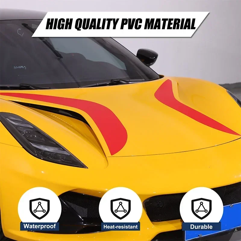 

Car Hood Stripe Vinyl Stickers Racing Body Side Stripe Sports Decorative Decals For Lotus Emira 2020-2024