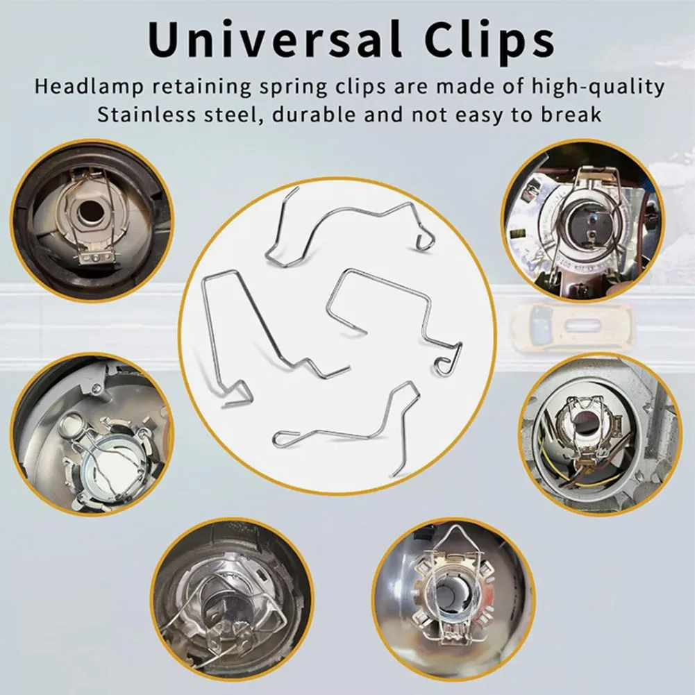 حامل مشبك زنبركي مجموعة أدوات السيارات لإصلاح السيارات المتوافقة مع H1 H3 H4 H7 لتركيب المصباح الأمامي #2