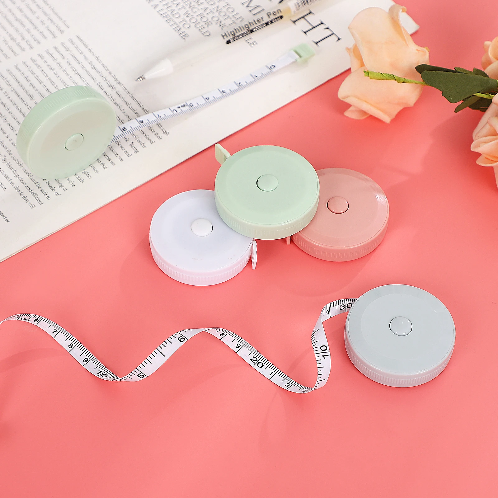 150cm Multifunction Mini Small Tape Measure Automatic Retraction Cute Student Measuring Tools Drawing Measuring Tape Stationery