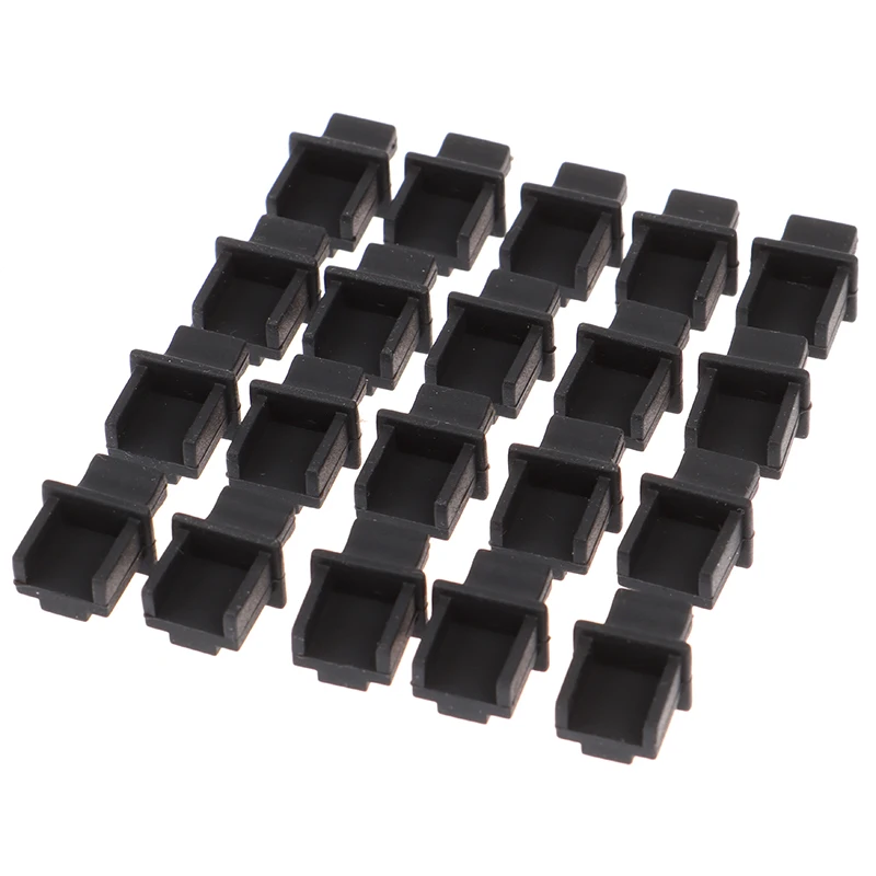 New 20pcs RJ45 protective soft rubber cover network connector end cover router connection end dust plug