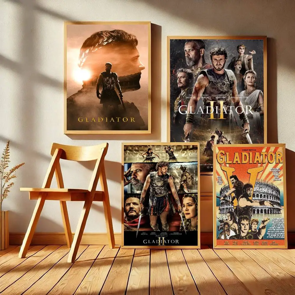 Gladiator Movie Classic Vintage Posters Decoracion Painting Wall Art White Kraft Paper Kawaii Room Decor