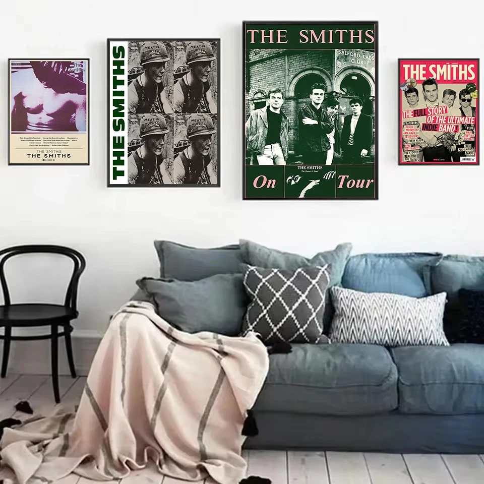 British Rock Band The Smiths The Queen Is Dead Classic Music Album Tracklist Poster Canvas Painting Wall Art Picture Home Decor