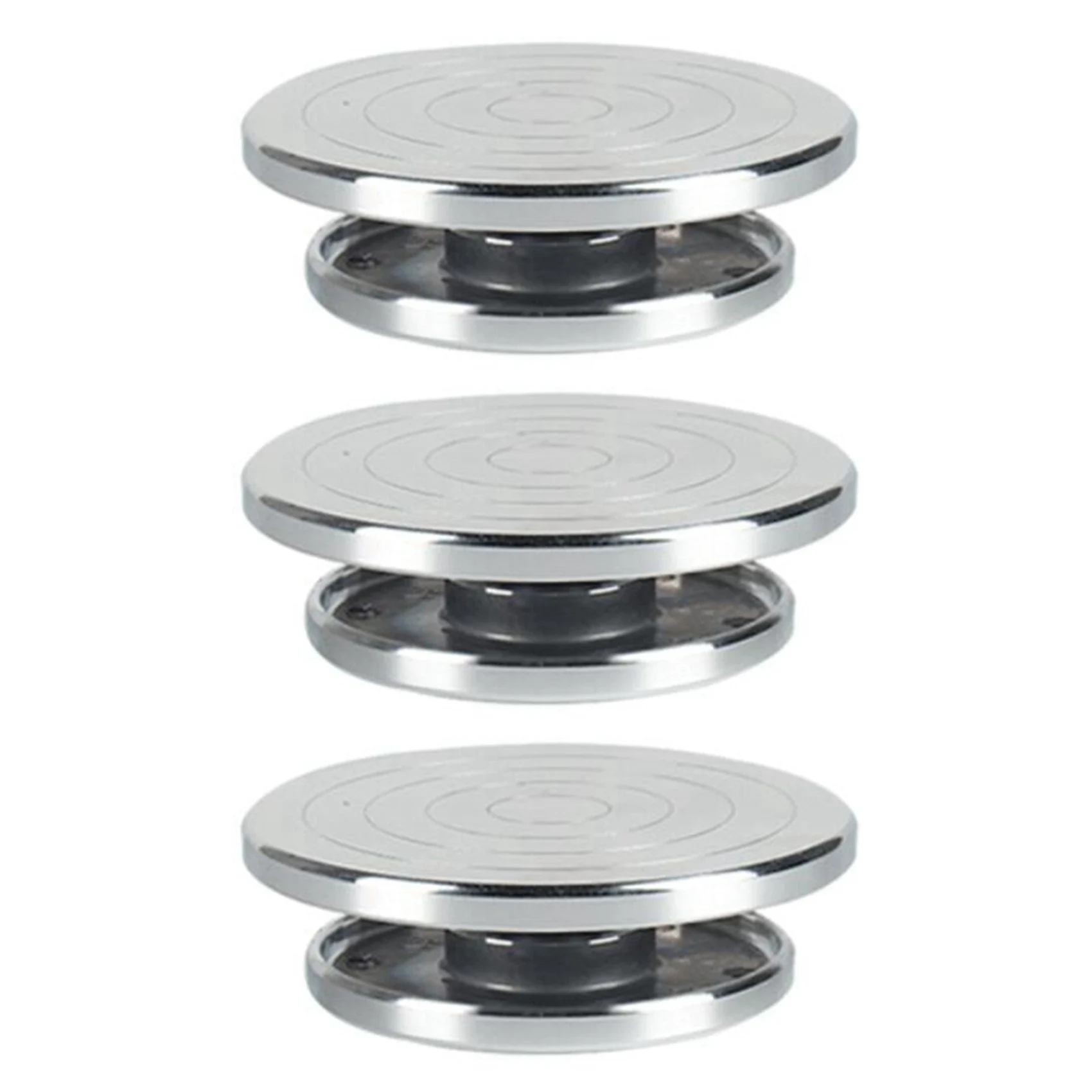 3Pcs 12/15Cm Double Face Use Aluminum Alloy Turntable For Clay Sculpture Platform Pottery Wheel Rotating Tools