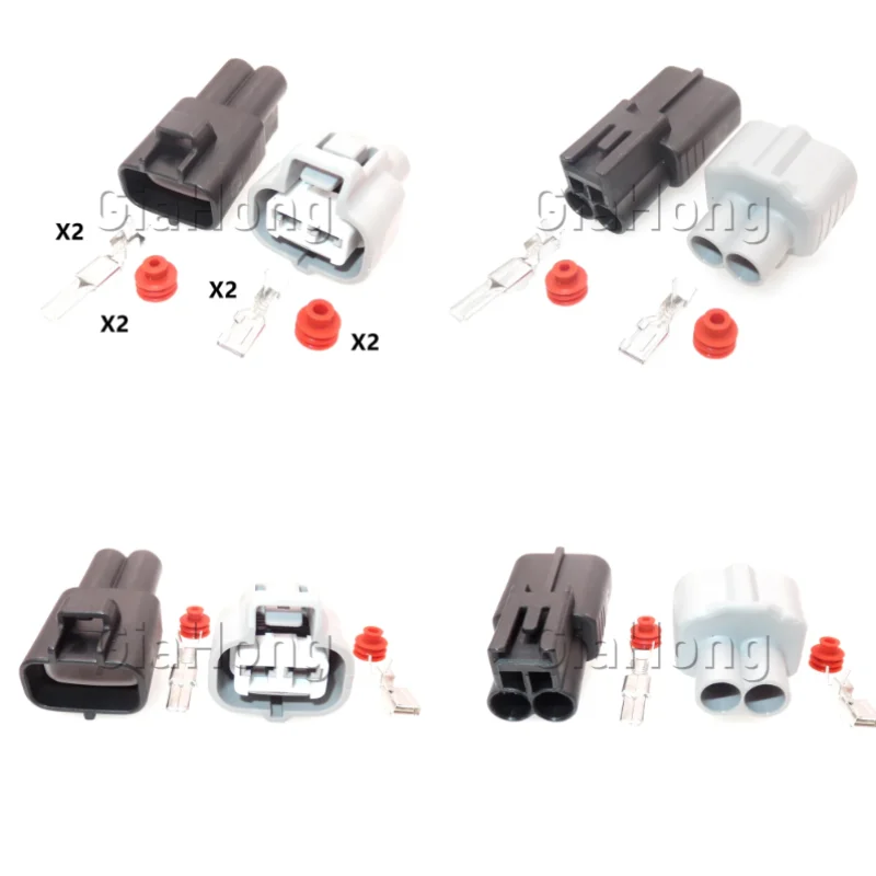 1 Set 2 Ways AC Assembly Parts Car Sealed Connector 6189-0425 6188-0259 Auto Hydraulic Motor Electric Wire Socket For Toyota