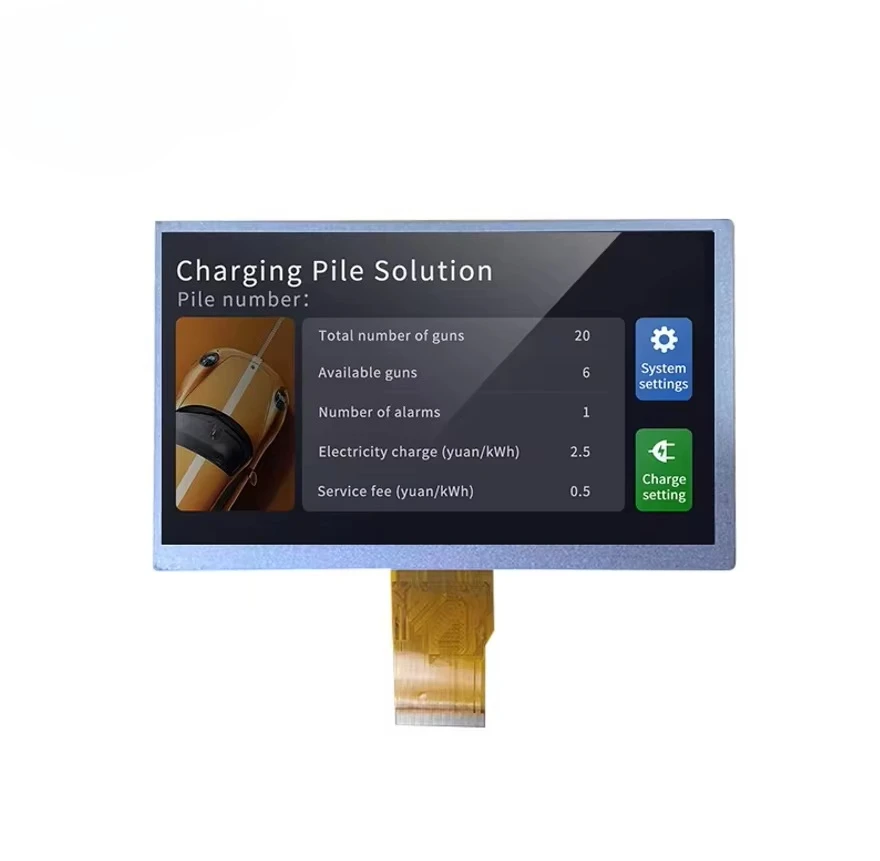 

7-дюймовый 700 нит 1024x600 RGB 24-битный 50-контактный TFT ЖК-модуль Экран Емкостный сенсорный экран Сенсорный ЖК-монитор