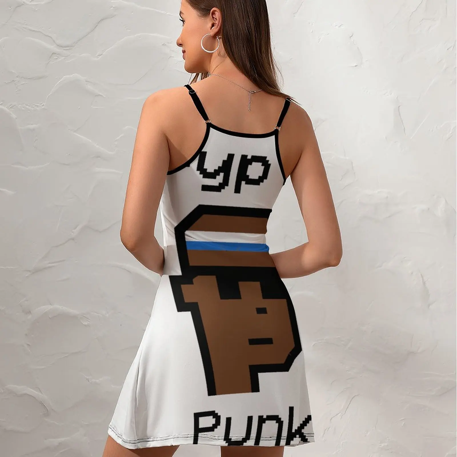 Cryptopunk Art for Sale  Women's Sling Dress Graphic Vintage Exotic Woman's Clothing Graphic  Vacations Strappy Dress