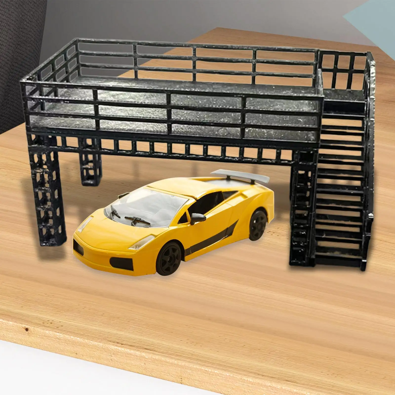 إطار فولاذي عرض موقف نموذج تحصيل الجدة 1:64 الراتنج المركبات لعب لميكانيكي السيارات سيارة المرآب هدية عيد ميلاد الأطفال #2
