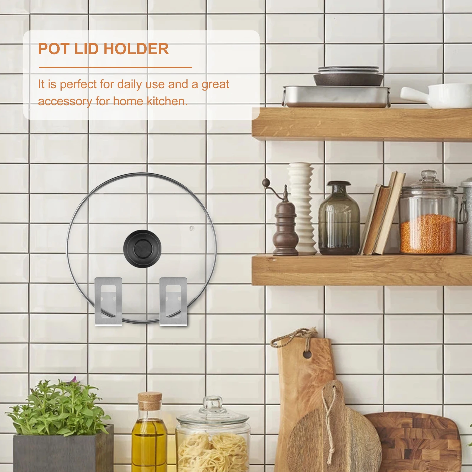 

4pcs Pot Lid Chopping Board Storage Kitchen Countertop Organizer Stainless Steel Vertical Rack Pan Cover Holder Silver