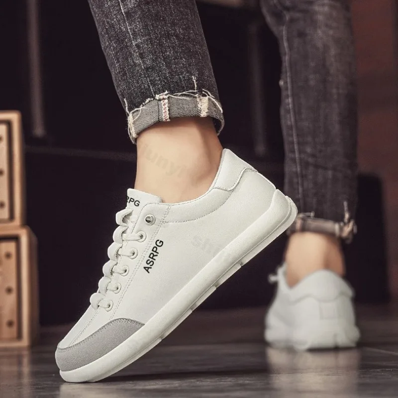 2025 Autumn New Concise Solid Color Low Top Single Shoes for Men's Vintage Fashion Versatile Comfortable Non Slip Flat Sneakers
