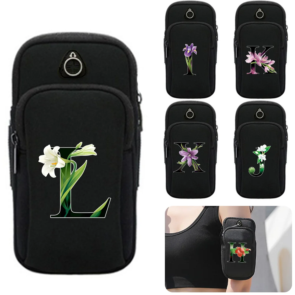 

Unisex Leisure Mobile Phone Arm Bag Flower Color Pattern Series Outdoor Sports Suitable for IPhone 12 13 14 Pro Samsung Huawei