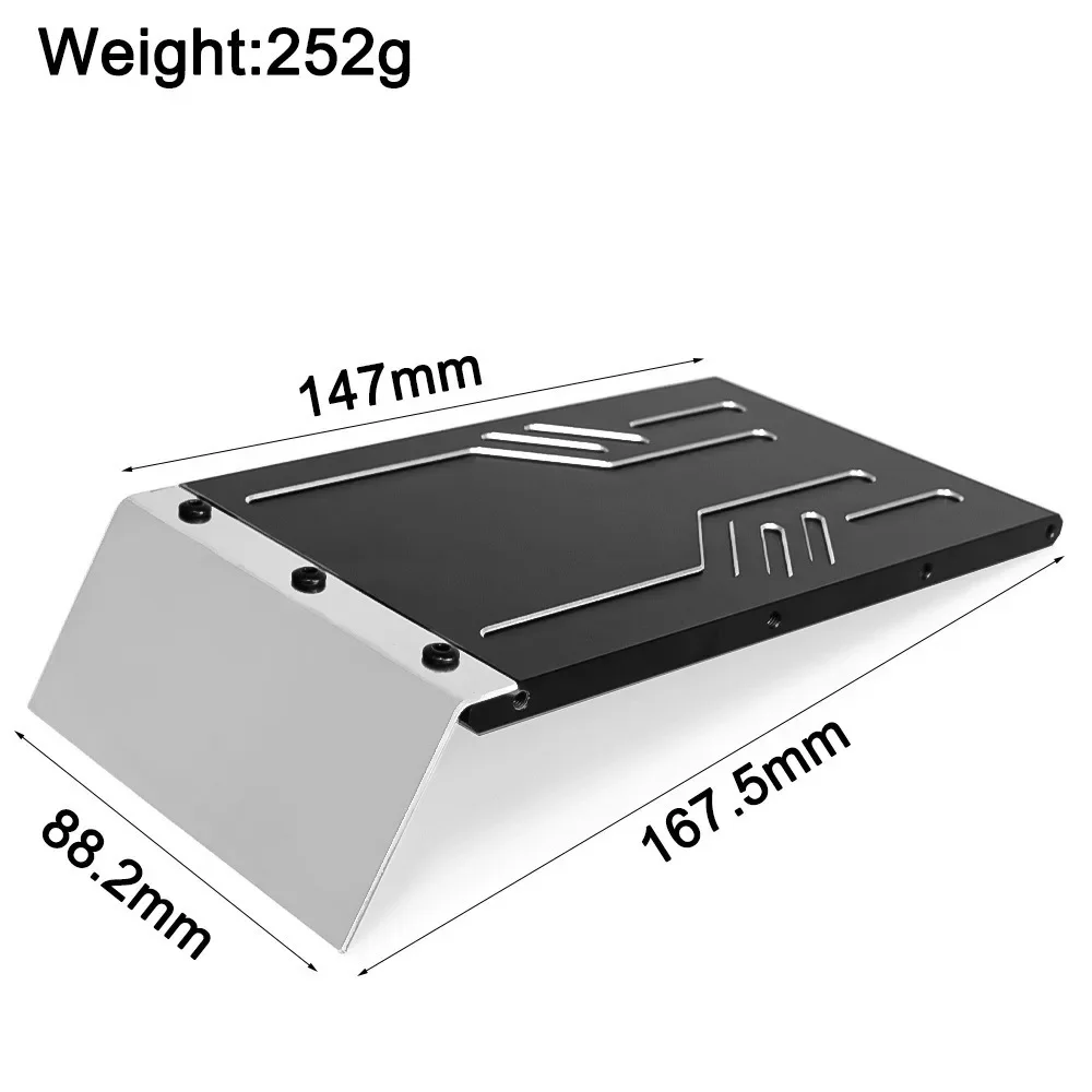 Mk07 jk07 metal aço inoxidável chassi armadura guarda proteção protetor placa skid 1/7 rc carro atualização peças acessórios