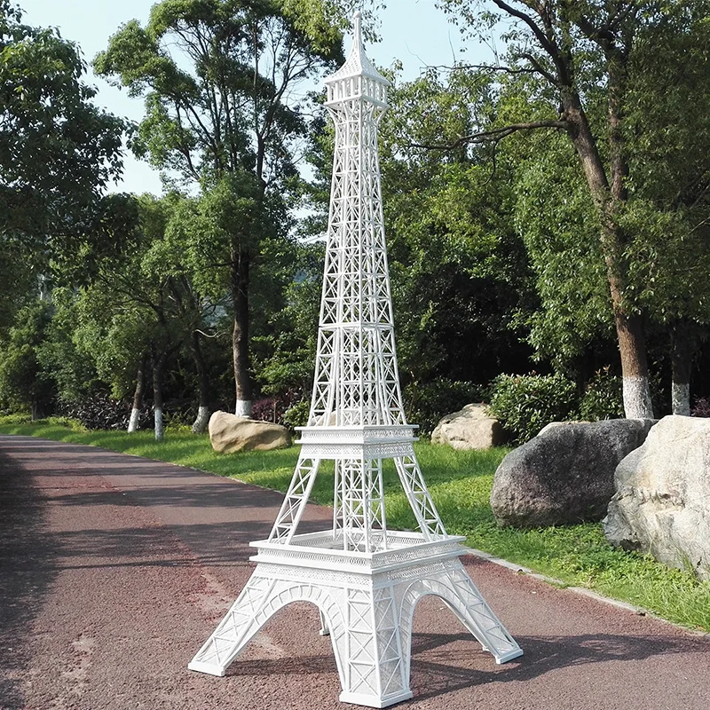 

Customized large Paris Eiffel Tower floor ornament creative decoration outdoor wrought iron beautiful decoration sculpture